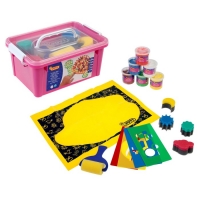 Набор красок для рисования руками с аксессуарами в чемодане, JOVI