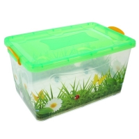Контейнер 50 л "Hide box. Трава", цвет прозрачный