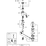 Смеситель для раковины GROHE Euroeco 23262000 донный клапан