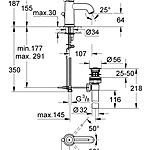 Смеситель для раковины GROHE BauClassic 23161000 хром