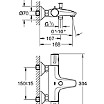 Термостат для ванны GROHE Grohtherm 800 34567000 хром