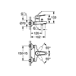 Смеситель для ванны GROHE BauFlow 23601000 хром