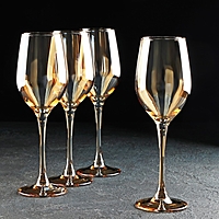Набор бокалов для вина 270 мл "Золотой мед", 4 шт