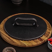 Крышка-пресс литая чугунная Magma, под сковороду-гриль, 24×4 см