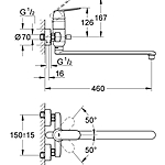 Смеситель для ванны GROHE Eurosmart Cosmopolitan 32847000