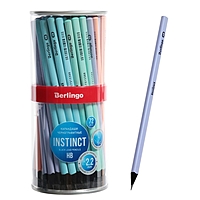 Карандаш ч/г Berlingo "Instinct" HB, трехгранный, черное дерево, заточен