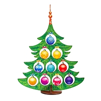 Модель из дерева «Ёлка сборная. Разноцветные шарики» 127201