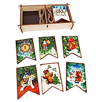 Набор  "Новогодние флажки", 12 деталей