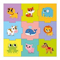 Пазлы в пластиковой упаковке «Весёлые зверята», 18 деталей