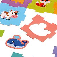 Пазлы в пластиковой упаковке «Весёлые зверята», 18 деталей