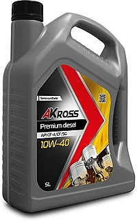 Масло моторное AKross Premium Diesel 10W-40 5 л п/синт.