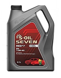 Масло моторное S-Oil Seven Red #7 SN 10W-40 4 л синт.