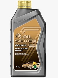 Масло моторное S-Oil Seven Gold #9 PAO A3/B4 0W-40 1 л синт.
