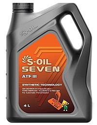 Масло трансмиссионное S-Oil Seven ATF III 4 л синт.