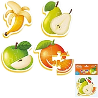 Пазл мягкий Фрукты 4 картинки 14 элементов
