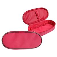 Пенал мягкий, футляр, ткань, 85 х 210 х 50 мм, К-6, малиновый