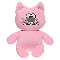 Мягкая игрушка Кот Счастливчик розовый 21 см