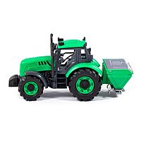 Трактор «Прогресс» сельскохозяйственный, инерционный, цвет зелёный
