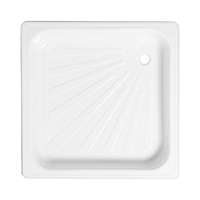 Поддон душевой стальной Ligeya, эмалированный, 900х900х150 мм, без сифона