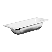 Ванна cтальная Ligeya 170х70, эмалированная, без каркаса, с рантом