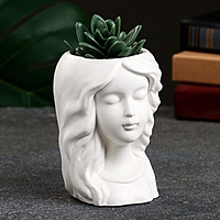 Кашпо "Милая девушка" перламутр, 11х7х6см