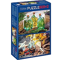 Пазл 2 в 1 Ароматные травы Premium 500+500 элементов