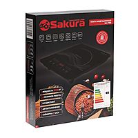 Плитка индукционная SA-7156, 2000 Вт, 1 конфорка, таймер, чёрная