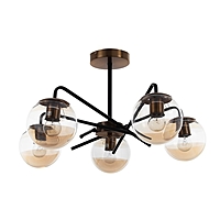 Люстра "Бланше" 5х60Вт Е27 золото/черный 58х58х32см