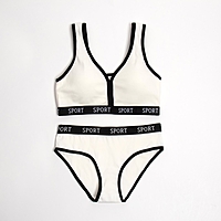 Комплект женский (топ, трусы) цвет белый, размер 42-44