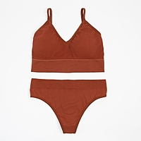 Комплект женский (топ, трусы) 118 цвет коричневый, р-р 42-44