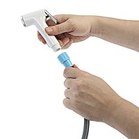 Портативный походный душ ZEIN: лейка, шланг, помпа с USB-кабелем, держатель, крючок