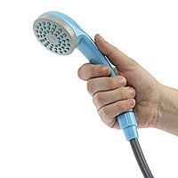 Портативный походный душ ZEIN: лейка, шланг, помпа с USB-кабелем, держатель, крючок