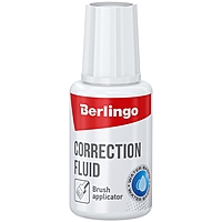 Корректирующая жидкость 20мл водная Berlingo, с кистью