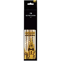 Набор карандашей ч/г 6шт Красин "Конструктор" 2Н, Н, 2хНВ, В, 2В, шестигр, ПП/уп, европодв