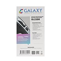 Миксер Galaxy LINE GL 2208, ручной, 250 Вт, 5 скоростей, режим "турбо", серебристо-чёрный