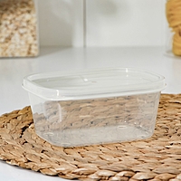 Контейнер пищевой 0,5л 13х10х5,5см прямоуг, прозрачный