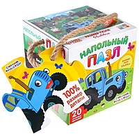 Пазл напольный «Синий трактор в лесу»