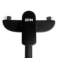 Смеситель для ванны ZEIN Z2493, излив 35 см, картридж 35 мм, с душевым набором, черный/хром