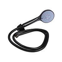 Смеситель для ванны ZEIN Z2494, излив 20 см, кран-букса 1/2", с душевым набором, черный/хром