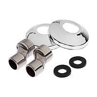 Смеситель для ванны ZEIN Z2494, излив 20 см, кран-букса 1/2", с душевым набором, черный/хром