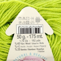 Пряжа "Baby Wool" 40% шерсть, 40% акрил, 20% бамбук 175м/50гр (612 фисташка)