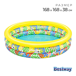 Бассейн надувной Гиппо 168х38см от 2 лет 51203 Bestway