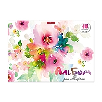 Альбом для акварели А4, 10 листов на клею ErichKrause "Цветочная акварель"