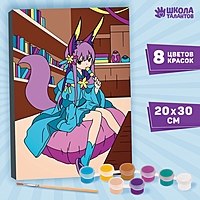 Картина по номерам "Девочка с хвостиком" 20х30 см