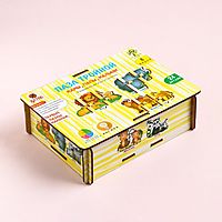 Пазл тройной Мамы, папы, малыши деревянный 24 детали