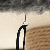 Комплекс для кошек с когтеточкой, с широкими столбами, 3х уровневый, с 2мя домами и гамаком, 72 х 95