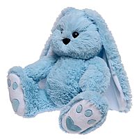 Мягкая игрушка Заяц Малыш голубой 35 см