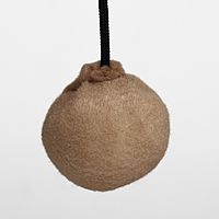 Домик для кошек с когтеточкой, с овальной полкой, 54 х 34 х 80 см, фетр, джут, коричневая