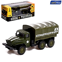 Грузовик металлический «УРАЛ Армия», инерция, 1:43, цвет зелёный