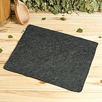 Коврик для бани и сауны «Классический», серый, 38,5 × 46,5 см